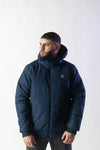 Blue Hooded Down Jacket – New York Model